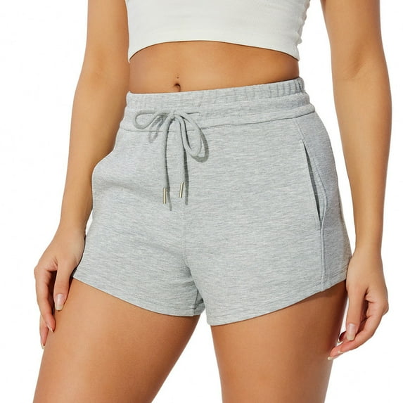 NIMENJOJA Womens Athletic Gym Casual Shorts Comfy Sweat Shorts for Workout Lounge with Pockets