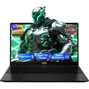 NIMO 15.6" IPS FHD AMD Ryzen 5 6600H 16GB DDR5 RAM 512GB SSD (6 Cores Up to 4.5GHz) AMD Radeon 660M GPU-Computer with 100W Type-C Gaming Laptop Backlit Keyboard Fingerprint