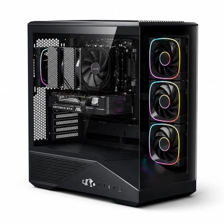 NIMO Gaming-Desktop, GeForce RTX-5060 8GB Intel i5-14400F(Up to 3.6GHz beat i7-11700) 64GB DDR5, 1TB SSD, 650W Power Supply ARGB Fan x4, Prebuilt PC Business & AI Creation Digital Nomads Streaming