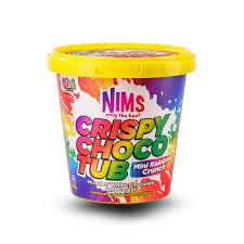 NIMS Crispy Choco Tub Mini Rainbow Crunch Crunchy Creamy Cereal 140