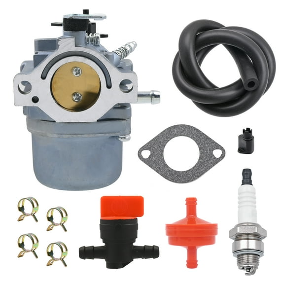 NIMTEK 799728 Carburetor With Fuel Line and Spark Plug Fit For B&S LMT 5-4993 LMT-162 LMT-165 LMT-166 12.5HP Engine