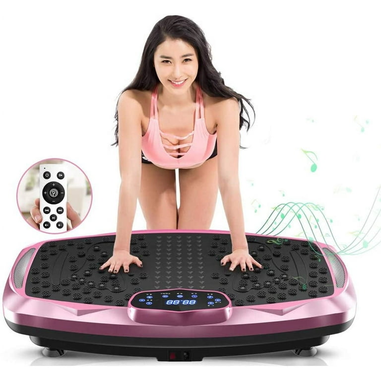 NIMTO Vibration Plate Exercise Machine Whole Body Workout Vibration Fitness  Platform for Home Fitness & Weight Loss + BT + Remote, 99 Levels