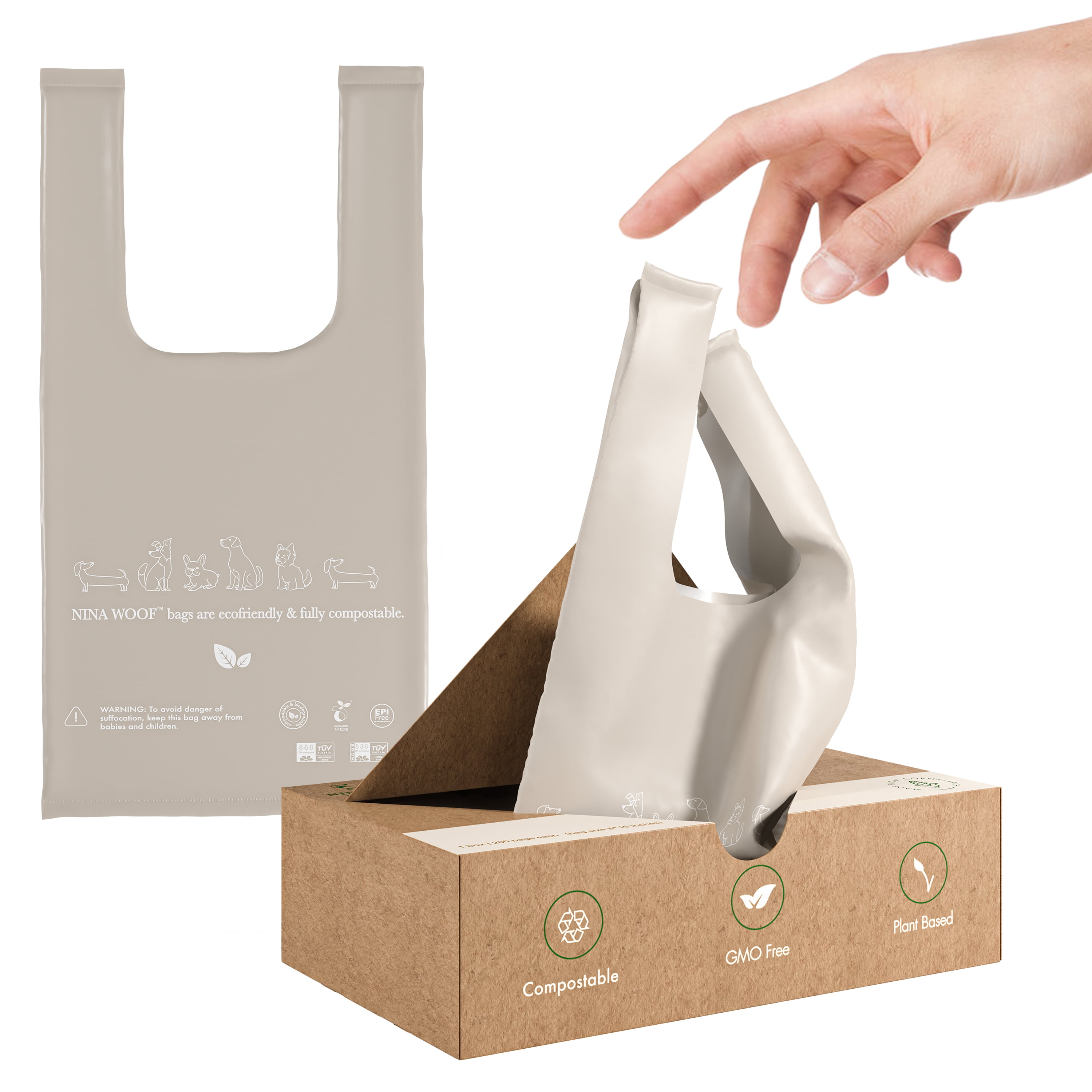 Biodegradable dog poop hot sale bags with handles