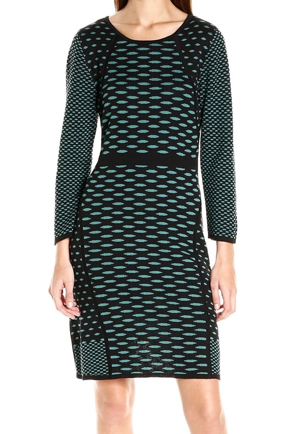 $79 Womens New 1014 Black V Neck Button Up Sweater M B+B