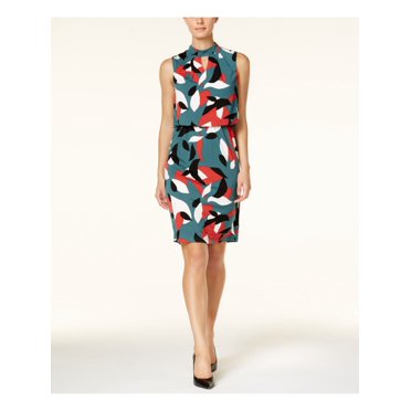 Robe D'été Sans Manches Nine West - Imprimé Fleuri Jaune Et Vert - Taille 4 - Neuf Avec étiquettes