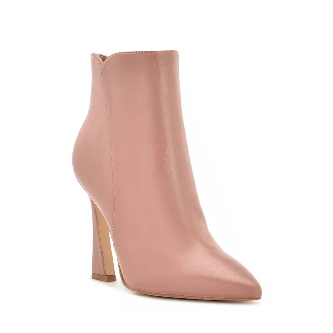 NINE WEST Womens Pink Padded Torrie Pointed Toe Sculpted Heel Zip-Up Leather Booties M