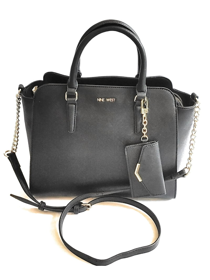 NINE WEST Ladies Duval Designer Black Crossbody Handbag - Walmart.com