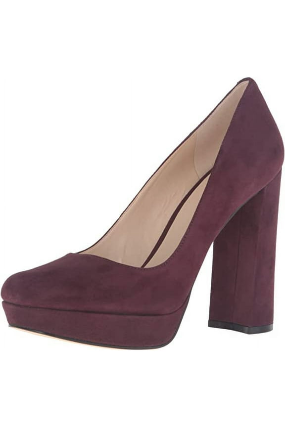 Women's Delay Suede Platform Pump, Wine, 7 M US New