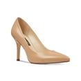 thumbnail image 1 of NINE WEST Womens Beige Padded Comfort Flax Stiletto Slip On Leather Dress Pumps 9 M, 1 of 4