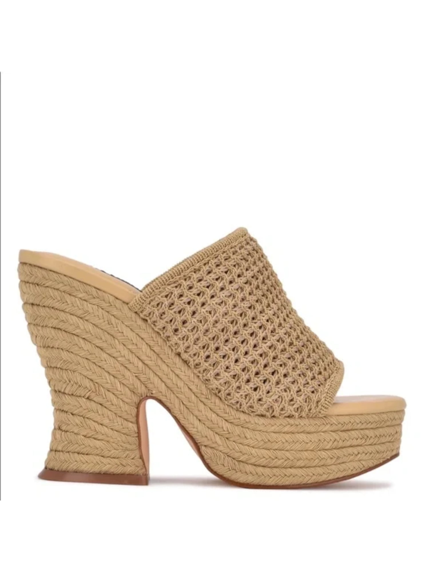 NINE WEST Womens Beige Textured 1-1/2 Platform Liberia Ubuy