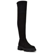 NINE WEST Womens Black 1-1/2" Platform Lug Sole Cellie Round Toe Wedge Zip-Up Dress Boots Shoes 7.5 M