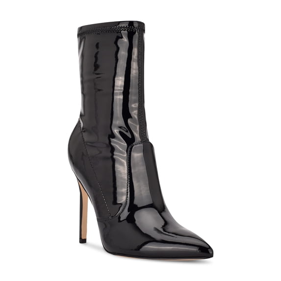 NINE WEST Womens Black Jody Pointy Toe Stiletto Zip-Up Dress Booties 9.5 M