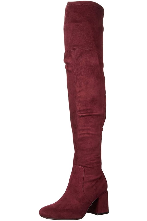 Womens Blocky2 Over-The-Knee Boot 9.5 Burgundy Suede
