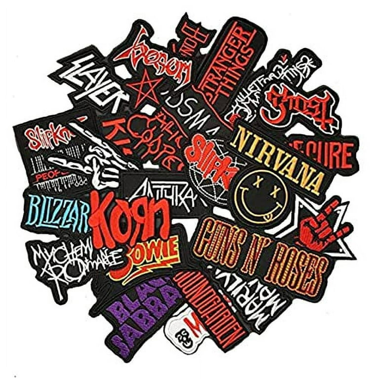 8 Pcs Iron on Patches for Jackets Hip hop Music Series Embroidery Patch  Applique