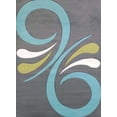 thumbnail image 1 of United Weavers Urban Galleries Area Rugs - 590-21263 Contemporary Aqua Swirls Curves Loops Hoops Rug, 1 of 2