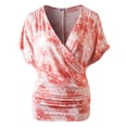 thumbnail image 1 of NINEXIS Women's Batwing Sleeve Surplice Wrap Front Dolman Top (Plus Size Available), 1 of 5