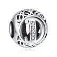 thumbnail image 1 of Erizteya D Letter Bracelet Charm, Sterling Silver, 0.51 in, 1 Count, 1 of 1