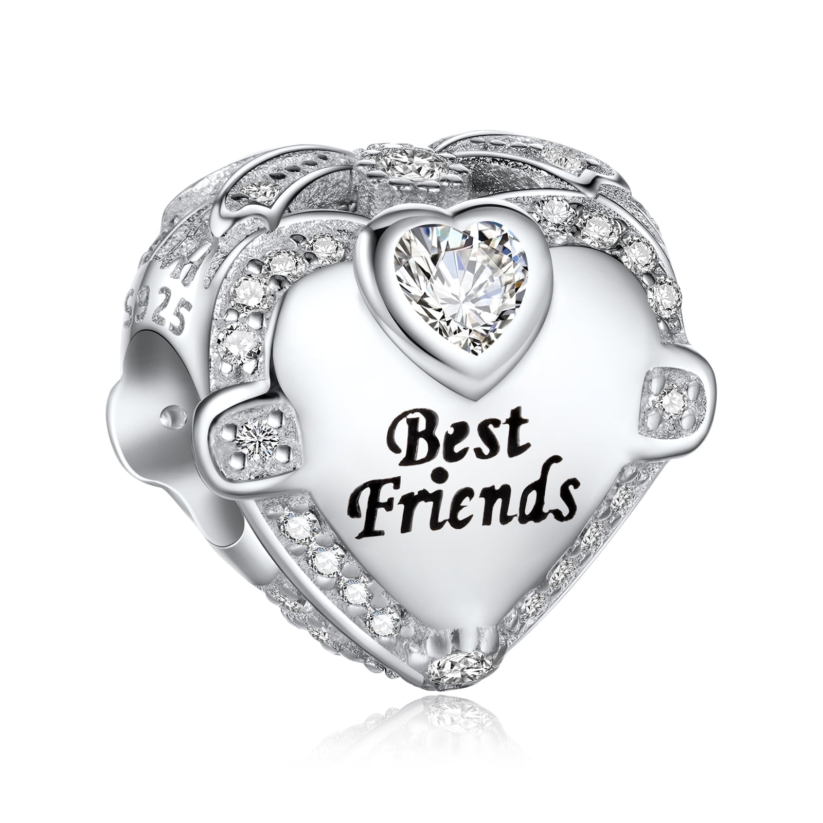 NINGAN I Love Mom Charm for Pandora Bracelet - 925 Sterling
