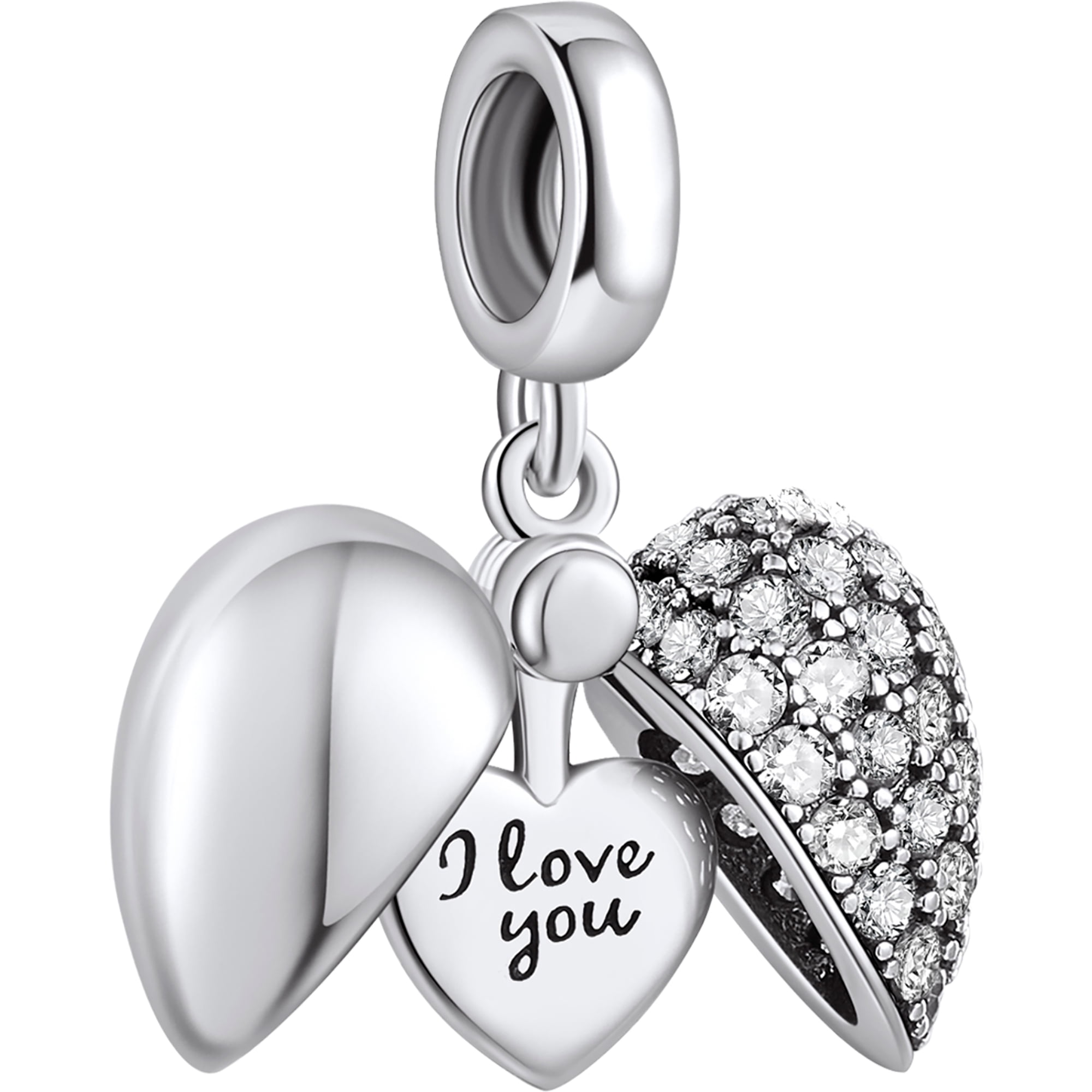 Pandora Beaded Heart Charm