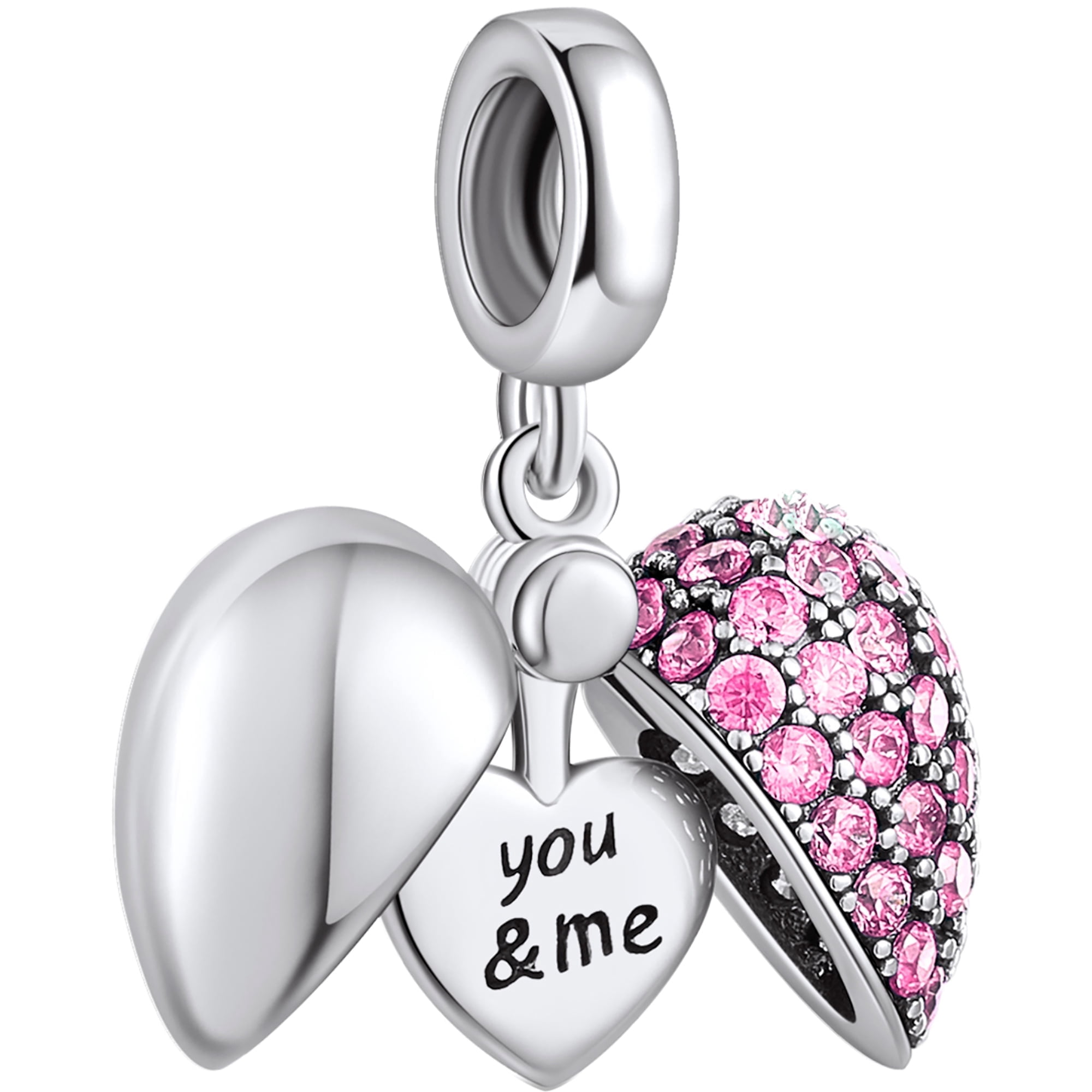 Pink Enchanted Heart Dangle Charm main image 0