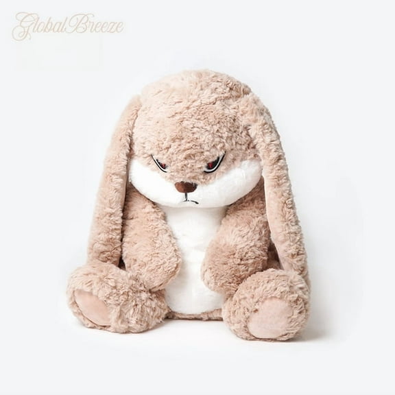 NINI Bunny Plush Toy, Soft Angry Bunny Stuffed Animal, Designer Emotional Plush, Aesthetic Home Decor Gift, Collectible Cute Plush Doll, Unique Rebellious Bunny Gift Idea