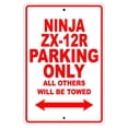 thumbnail image 1 of NINJA ZX-12R Parking Only All Others Will Be Towed Motorcycle Bike Super Bike Chopper Novelty Garage Aluminum 8"x12" Sign Plate, 1 of 1