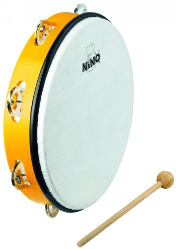NINO ABS 10" Tambourine  1 Row Jingles w/ Beater Y