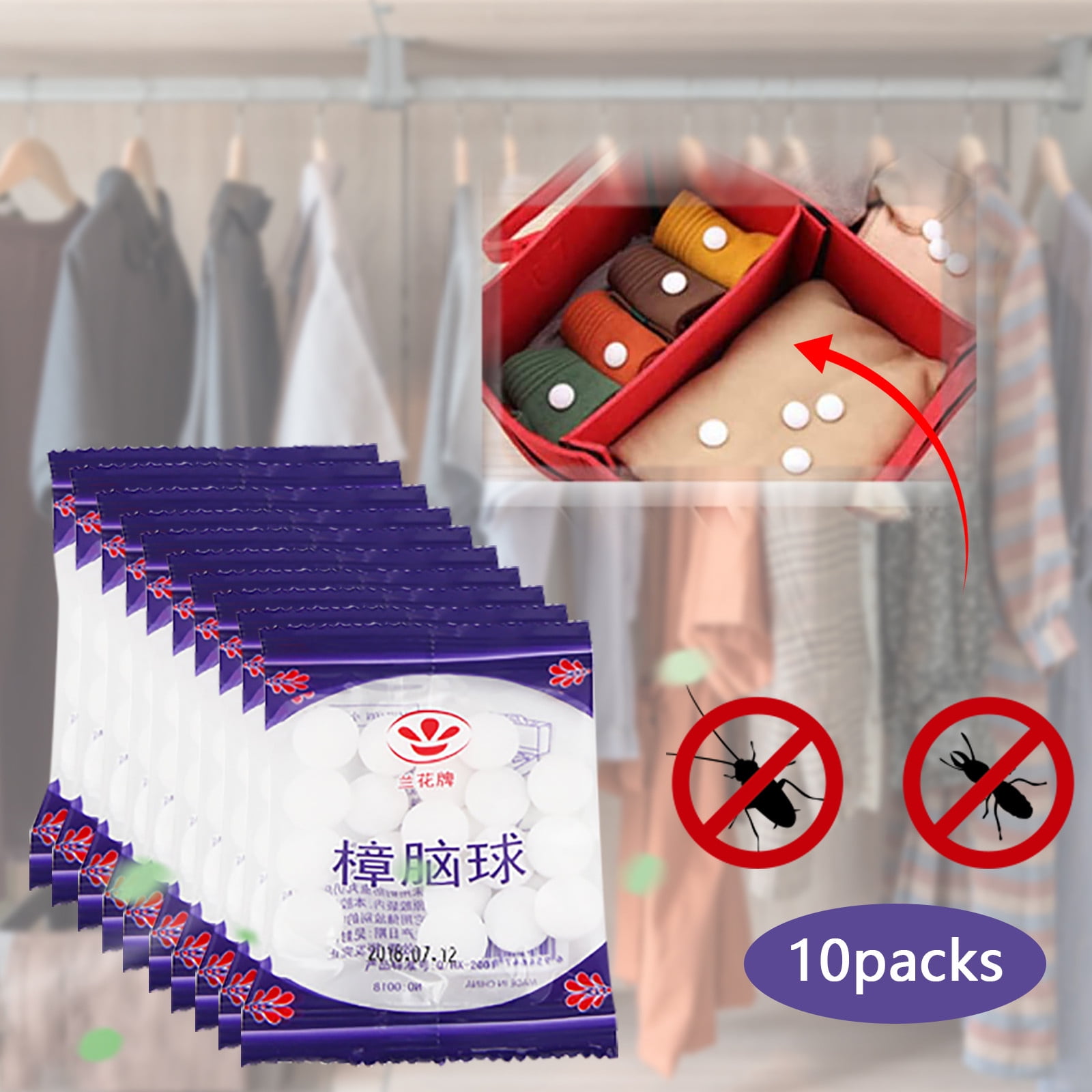 NINSEN Anti Moth for Closets,OldFashioned Moth Ball Insect Ball Toilet