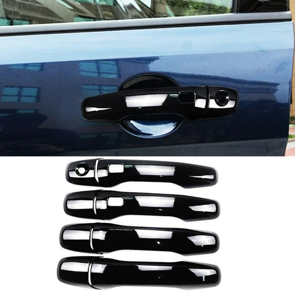 NINTE Door Handle Covers for 2011-2019 Ford Explorer with 2 Smart Keyholes Gloss Black Trim 8PCS
