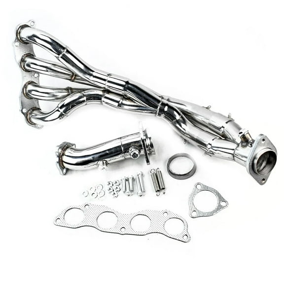 NINTE Exhaust Header for 02-06 Honda Civic SI Acura RSX Base Exhaust Manifold Header Long Tube