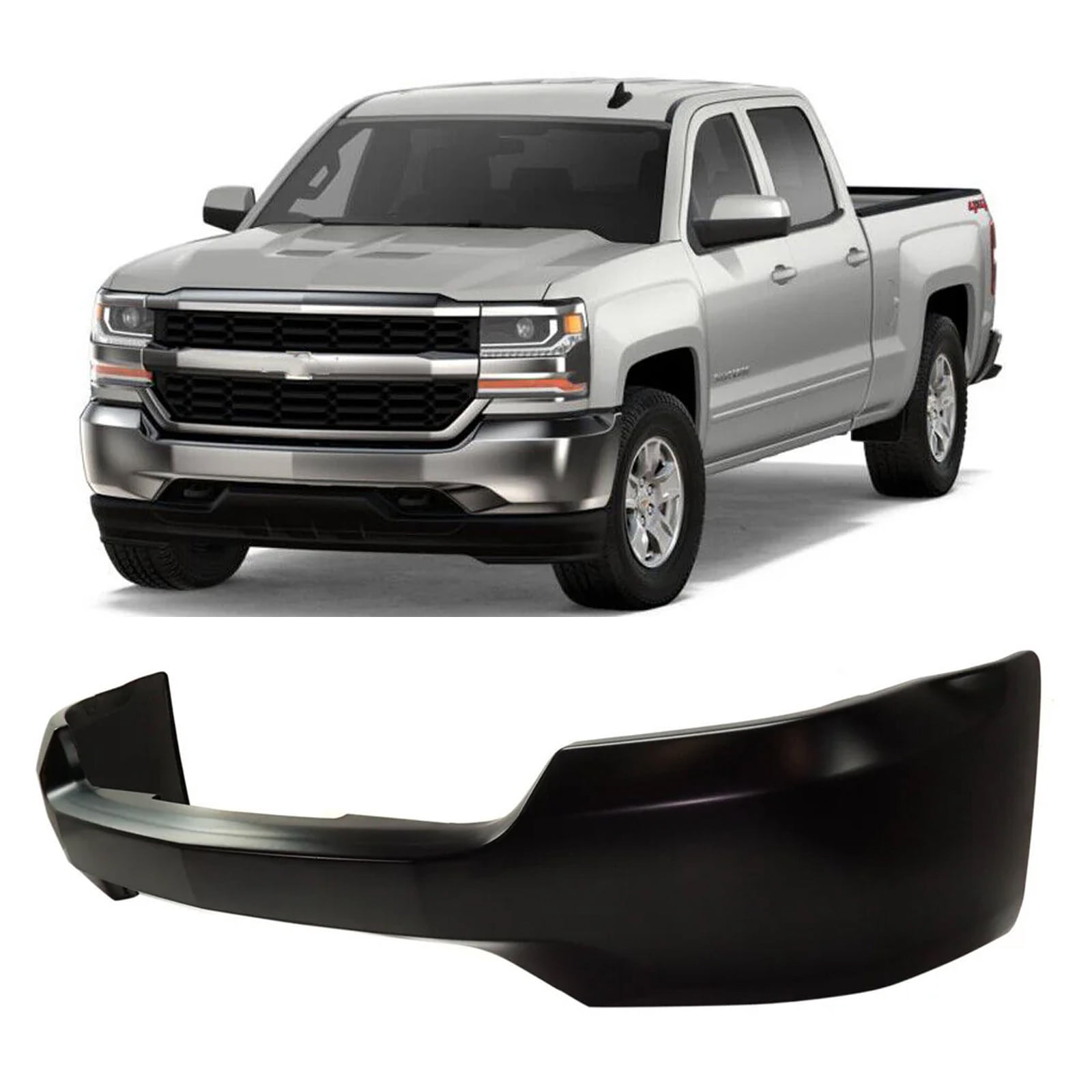 NINTE Front Bumper Cover for 2016-2018 Chevrolet Silverado 1500 / 2019