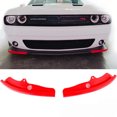 thumbnail image 1 of NINTE Front Bumper Lip Covers Guard for 15-22 Dodge Challenger RT Scat Pack Red 2 Pcs, 1 of 8
