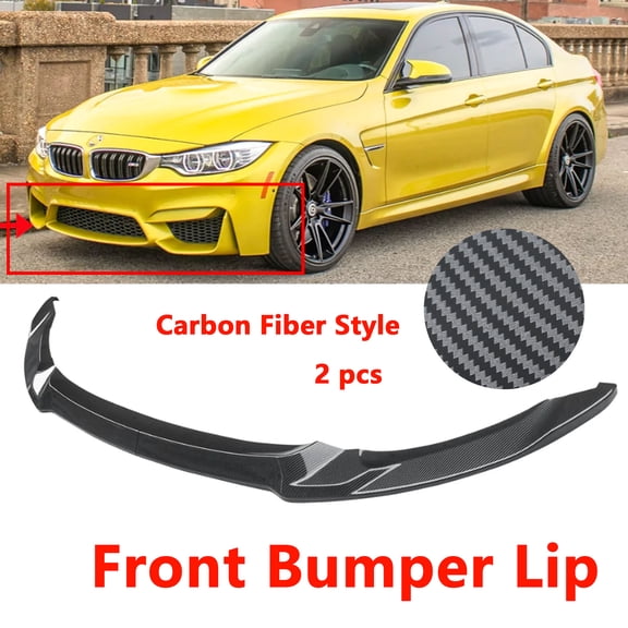 NINTE Front Bumper Lip for 15-20 BMW F80 M3 F82 F83 M4 Carbon Look CS Style 2 PCS