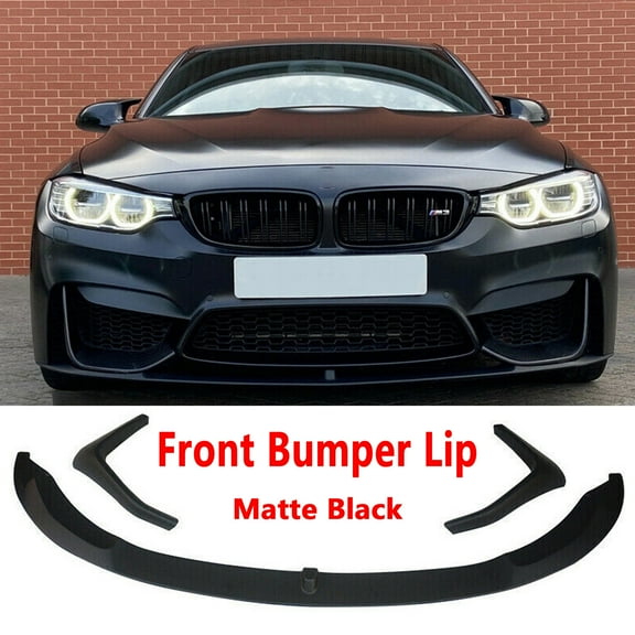 NINTE Front Bumper Lip for 15-20 BMW M3 F80 M4 F82 F83 Matte Black Splitter MP Style 3PCS