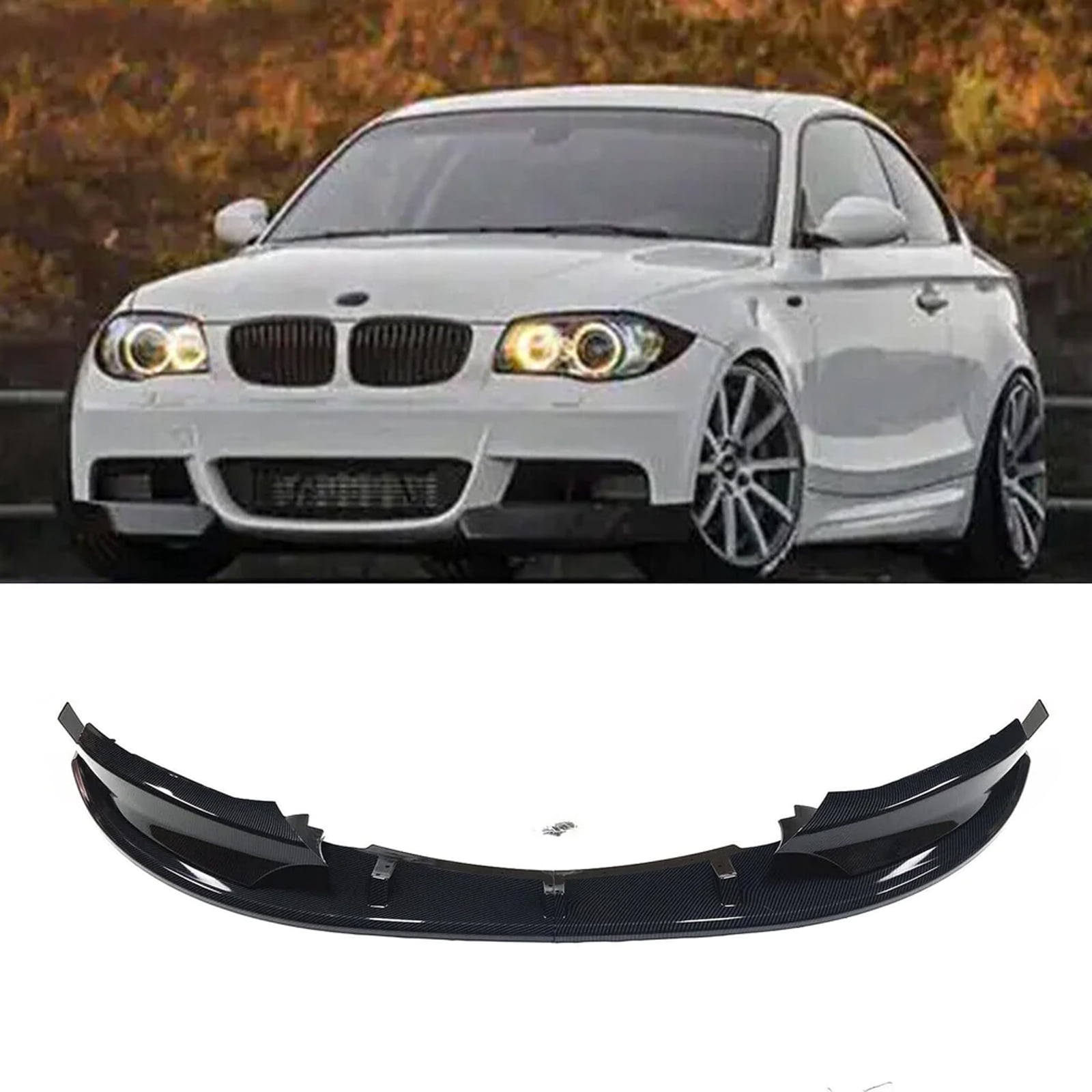 NINTE Front Bumper Lip for 2007-2013 BMW E82 128i 135i M Sport 4ps Set ...