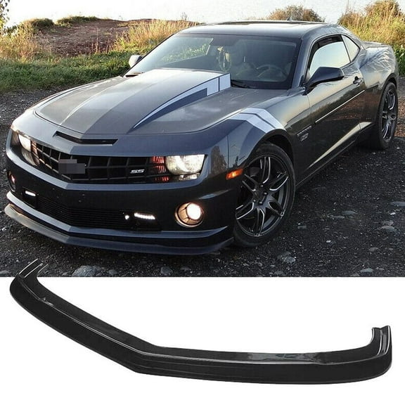 NINTE Front Bumper Lip for 2010-2013 Chevy Camaro SS V8 2D Splitter Gloss Black ABS