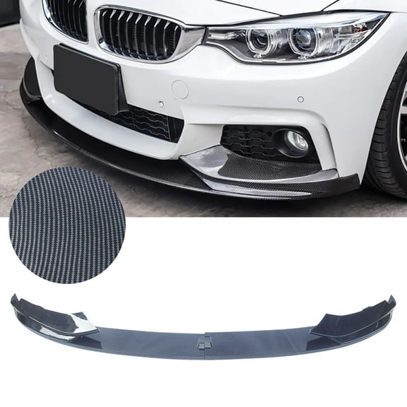 NINTE Front Bumper Lip for 2014-2020 BMW F32 F33 F36 4 Series M Sport Carbon Fiber Style