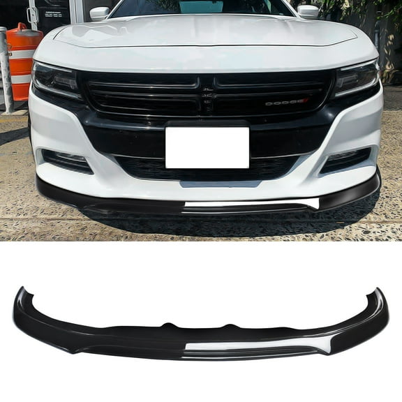 NINTE Front Bumper Lip for 2015-2018 Dodge Charger RT SE / 15-22 SXT Gloss Black 1PCS