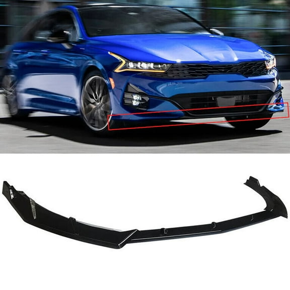 NINTE Front Bumper Lip for 2021-2023 KIA K5 GT LX EX LXS Gloss Black Spoiler