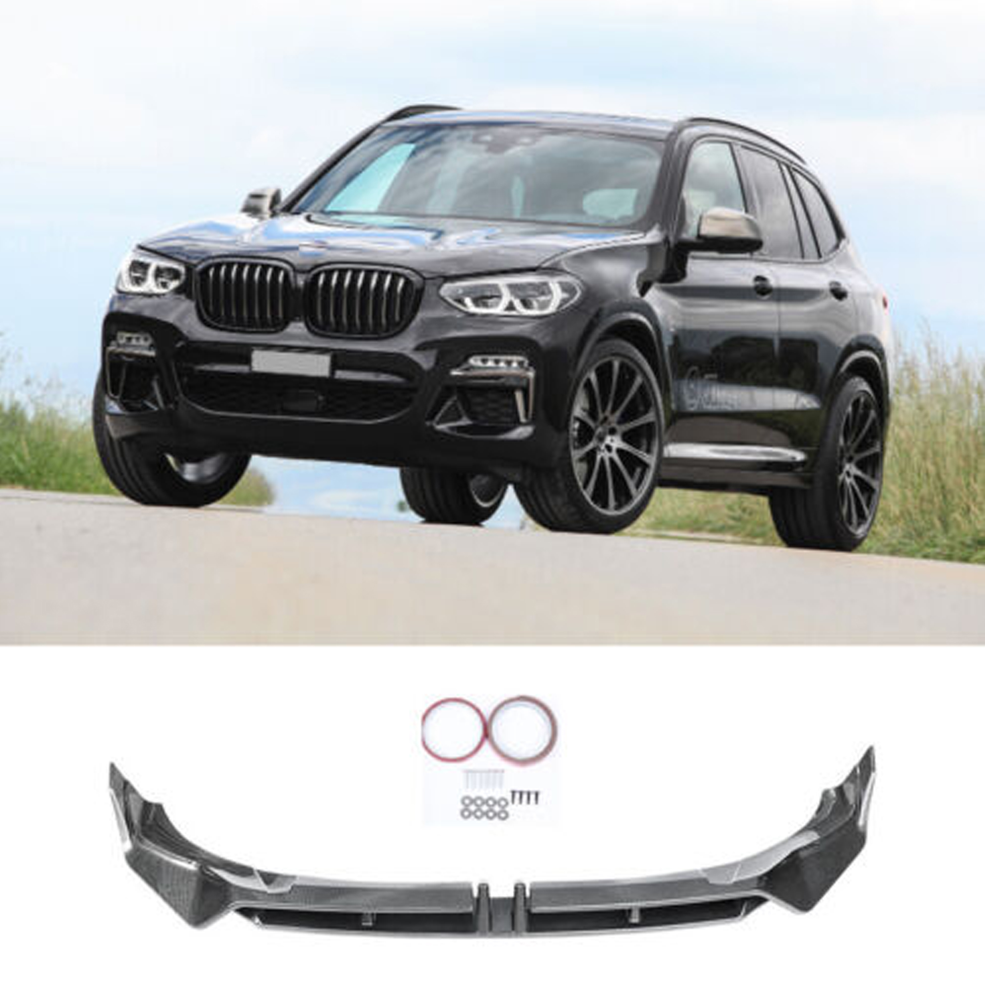 NINTE Front Bumper Lip for 2022 2023 BMW G01 X3 X4 M-Sport Spoiler ...