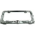 thumbnail image 1 of NINTE License Plate Frame 3D Dragon Chrome Silver Universal 2 Hole Without Cap ABS Trims, 1 of 4