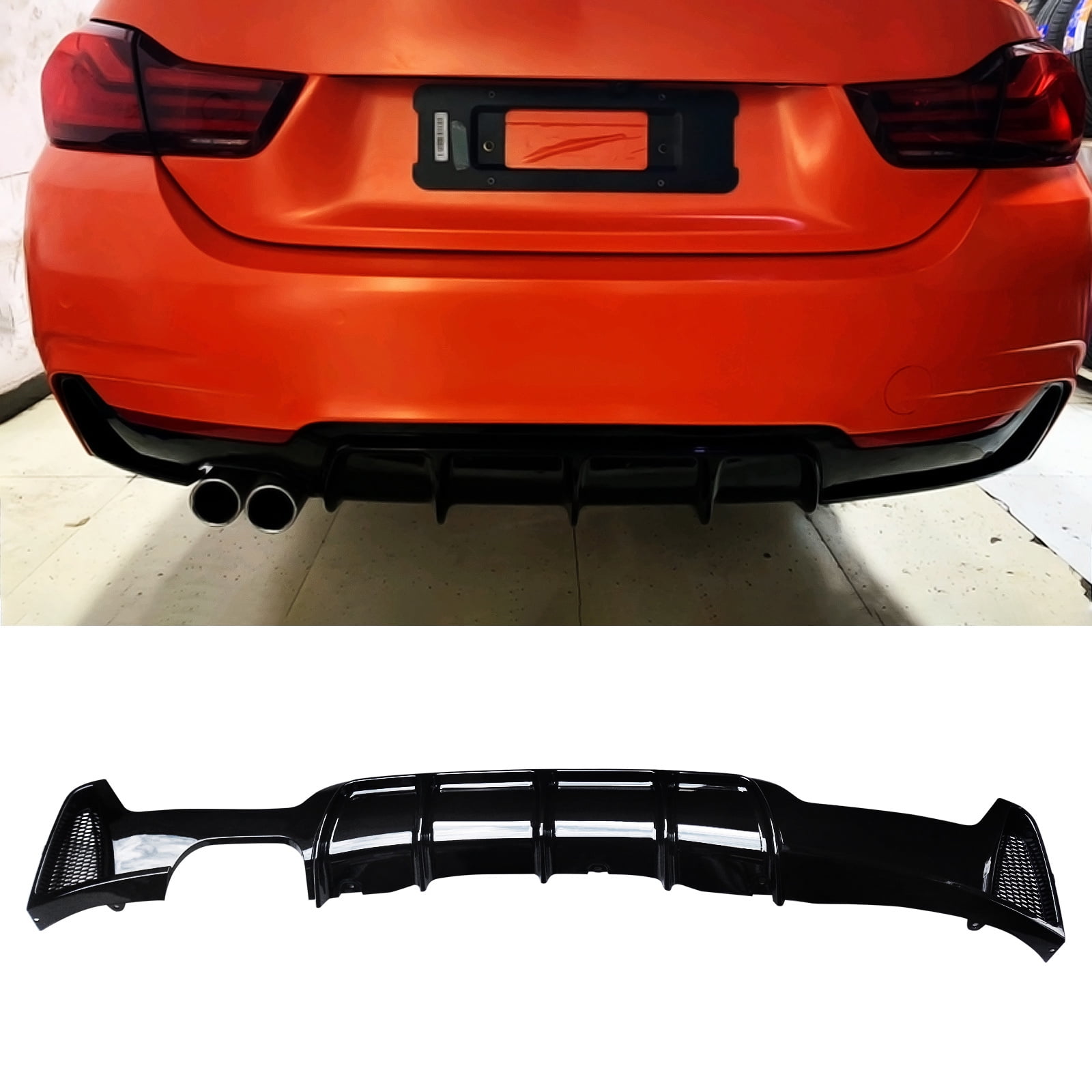 NINTE Rear Bumper Lip Diffuser for 2014-2020 BMW 4 Series F32/F33/F36 M ...