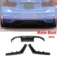 thumbnail image 1 of NINTE Rear Diffuser Lip for BMW 2015-2020 F80 M3 F82 M4 F83 Matte Black ABS V Style 3PCS, 1 of 4