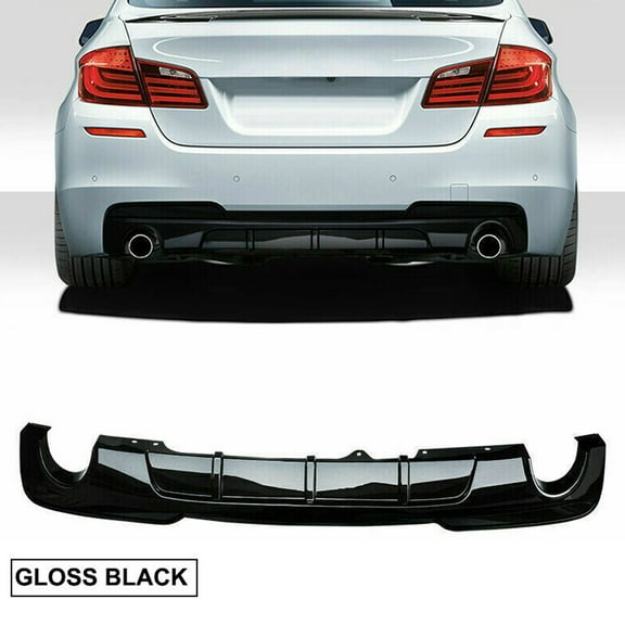 NINTE Rear Diffuser for 11-16 BMW 5 Series F10 M Sport Gloss Black
