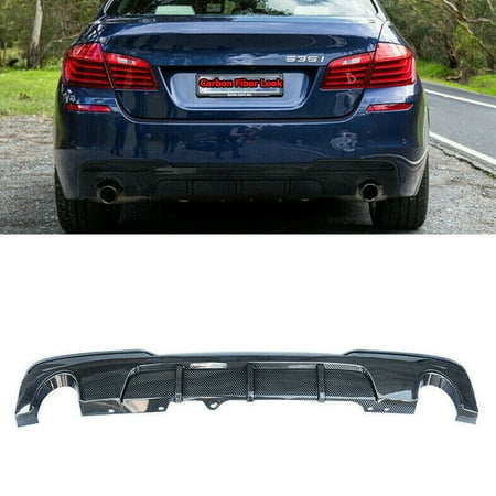 NINTE Rear Diffuser for 2011-2016 BMW 5 Series F10 M Sport 535i Carbon Fiber Look