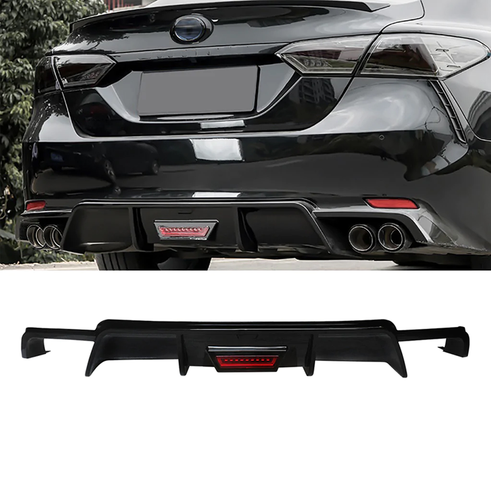 3PCS Set Front Bumper Lip Compatible with Toyota Camry SE XSE 2021-2023 ...