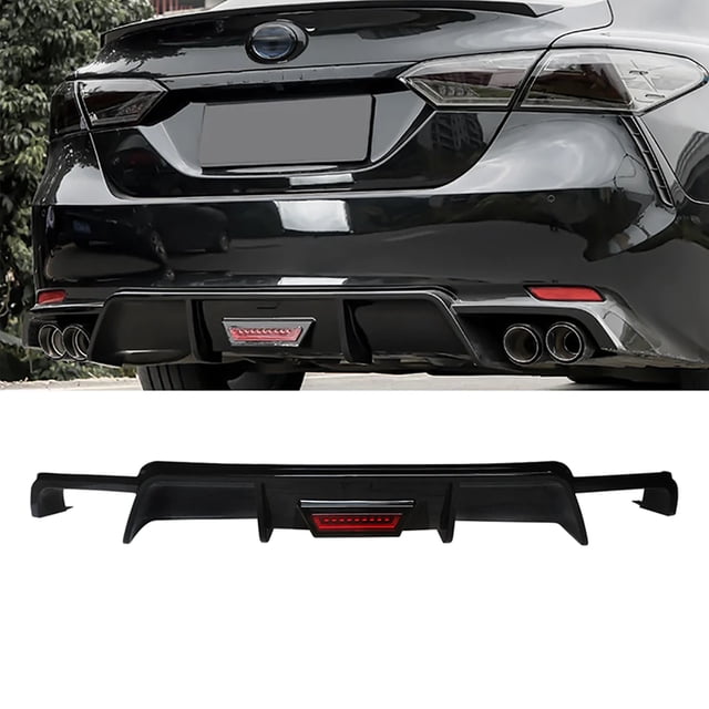 NINTE Rear Diffuser for 2018-2022 Toyota Camry SE XSE Gloss Black Back ...