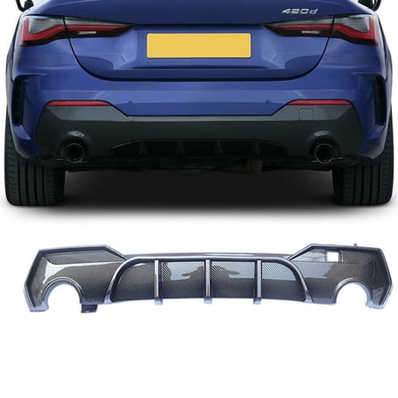 NINTE Rear Diffuser for 2021-2022 BMW 4 Series G22 G23 M-Sport Bumper Carbon Fiber Style