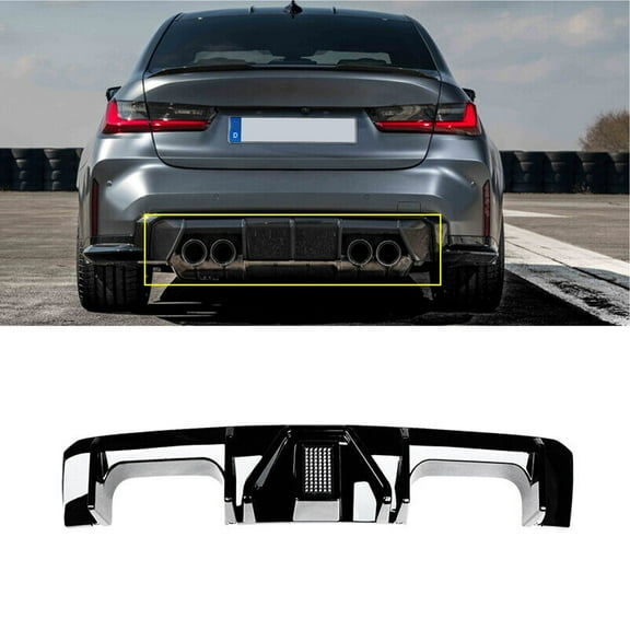 NINTE Rear Diffuser for 2021-2023 BMW G80 M3 G82 M4 Rear Bumper Lip Gloss Black