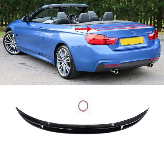 NINTE Rear Spoiler for 2014-2020 BMW 4 Series F33 2 Door 428i F83 M4 Convertible MP Style Tail Trunk Wing Gloss Black